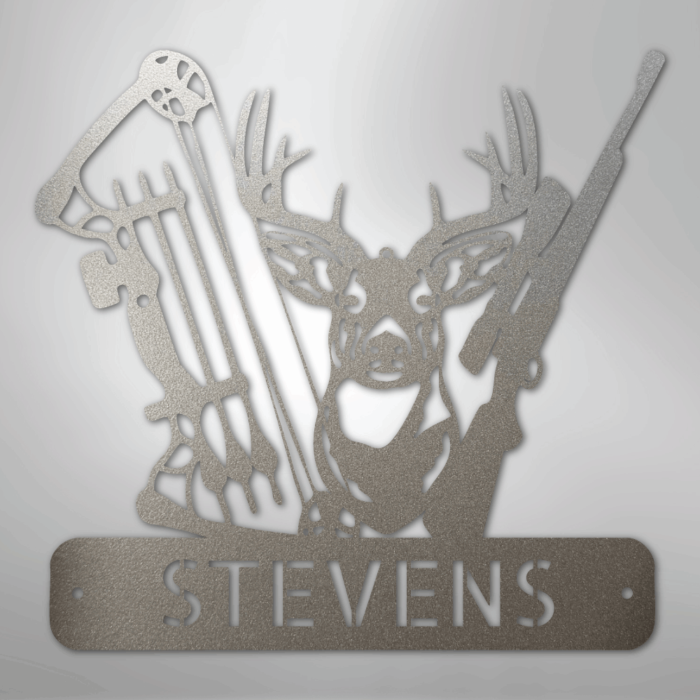 Deer Hunter Monogram - Steel Sign - Kim’s Signature Beauty & Accessories
