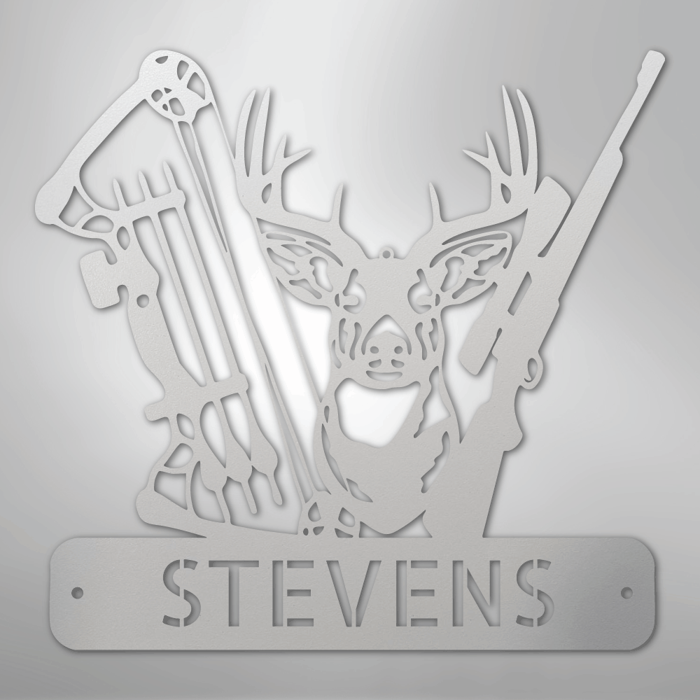 Deer Hunter Monogram - Steel Sign - Kim’s Signature Beauty & Accessories