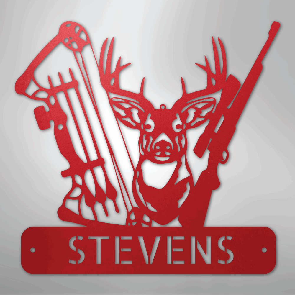 Deer Hunter Monogram - Steel Sign - Kim’s Signature Beauty & Accessories