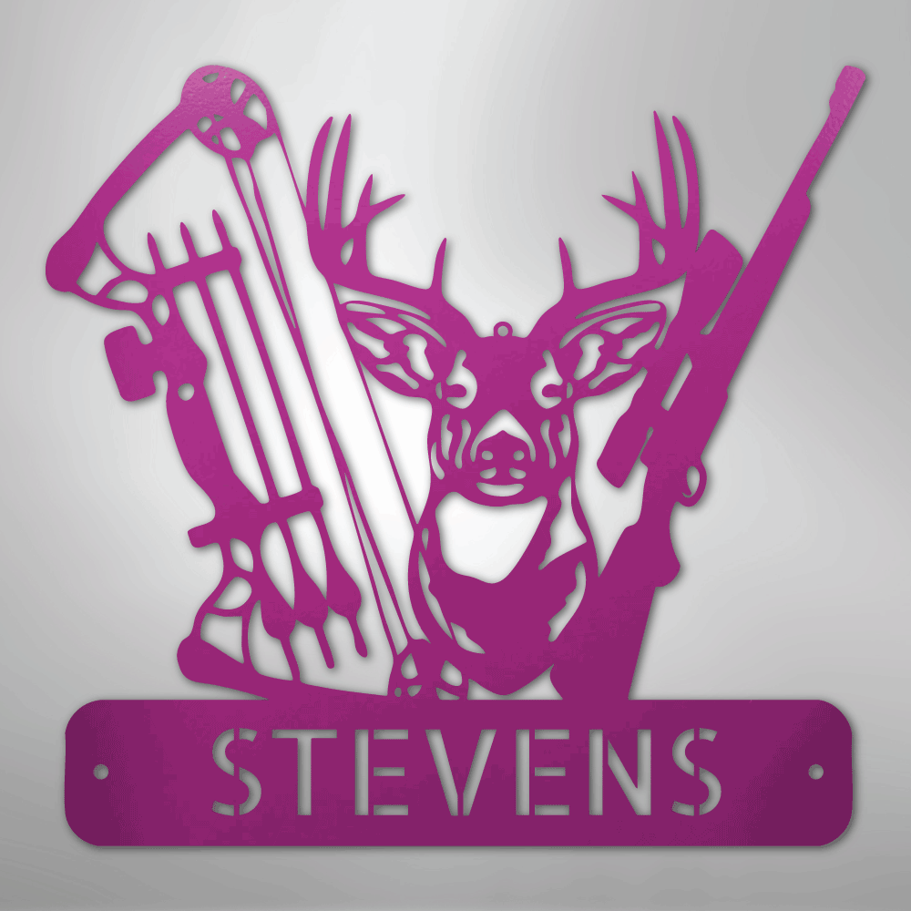 Deer Hunter Monogram - Steel Sign - Kim’s Signature Beauty & Accessories
