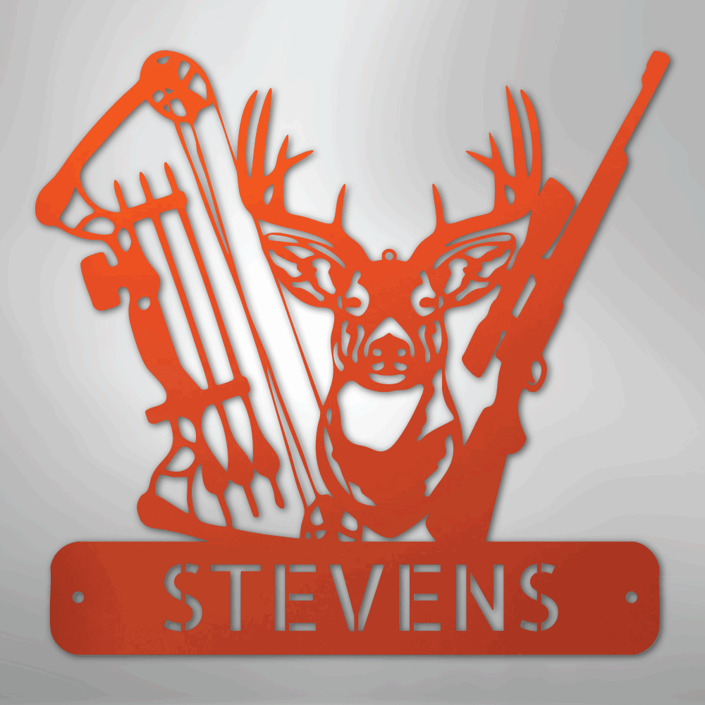 Deer Hunter Monogram - Steel Sign - Kim’s Signature Beauty & Accessories