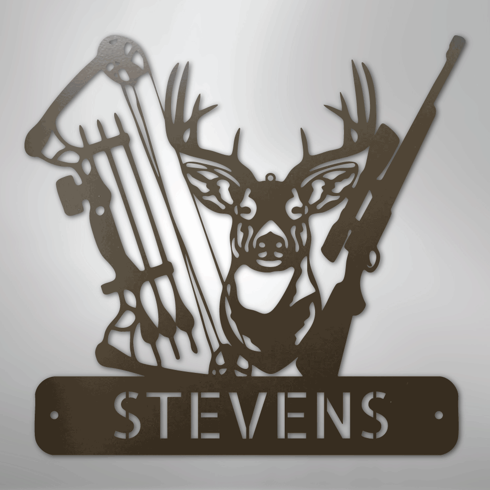 Deer Hunter Monogram - Steel Sign - Kim’s Signature Beauty & Accessories