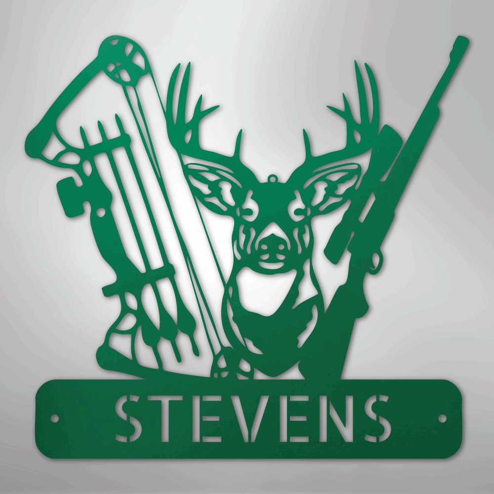Deer Hunter Monogram - Steel Sign - Kim’s Signature Beauty & Accessories