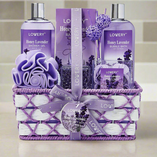 Deluxe 13-Piece Lavender Spa Gift Basket - Kim’s Signature Beauty & Accessories    
