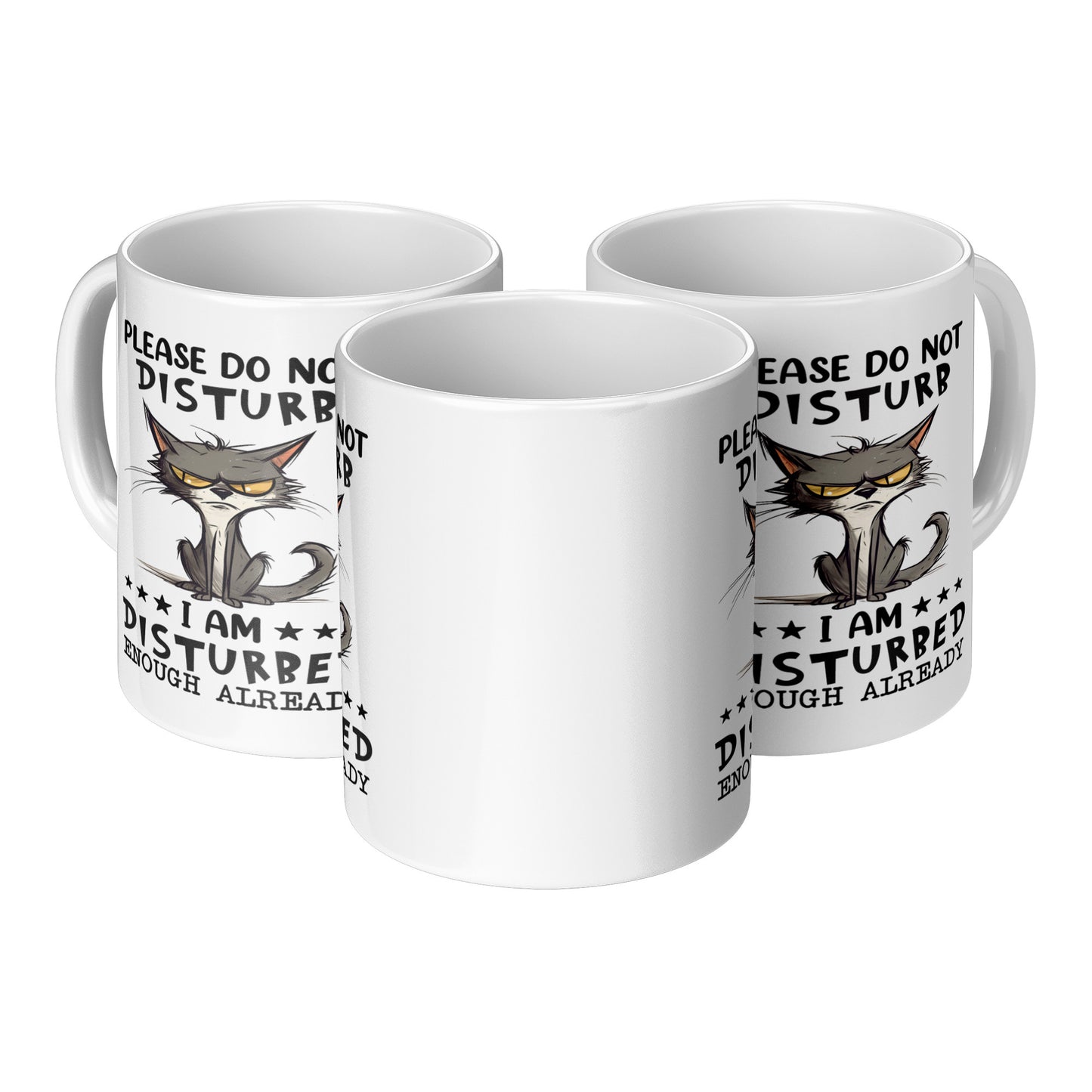Do Not Disturb – I’m Already Disturbed! Funny Cat Mug - Kim’s Signature Beauty & Accessories    