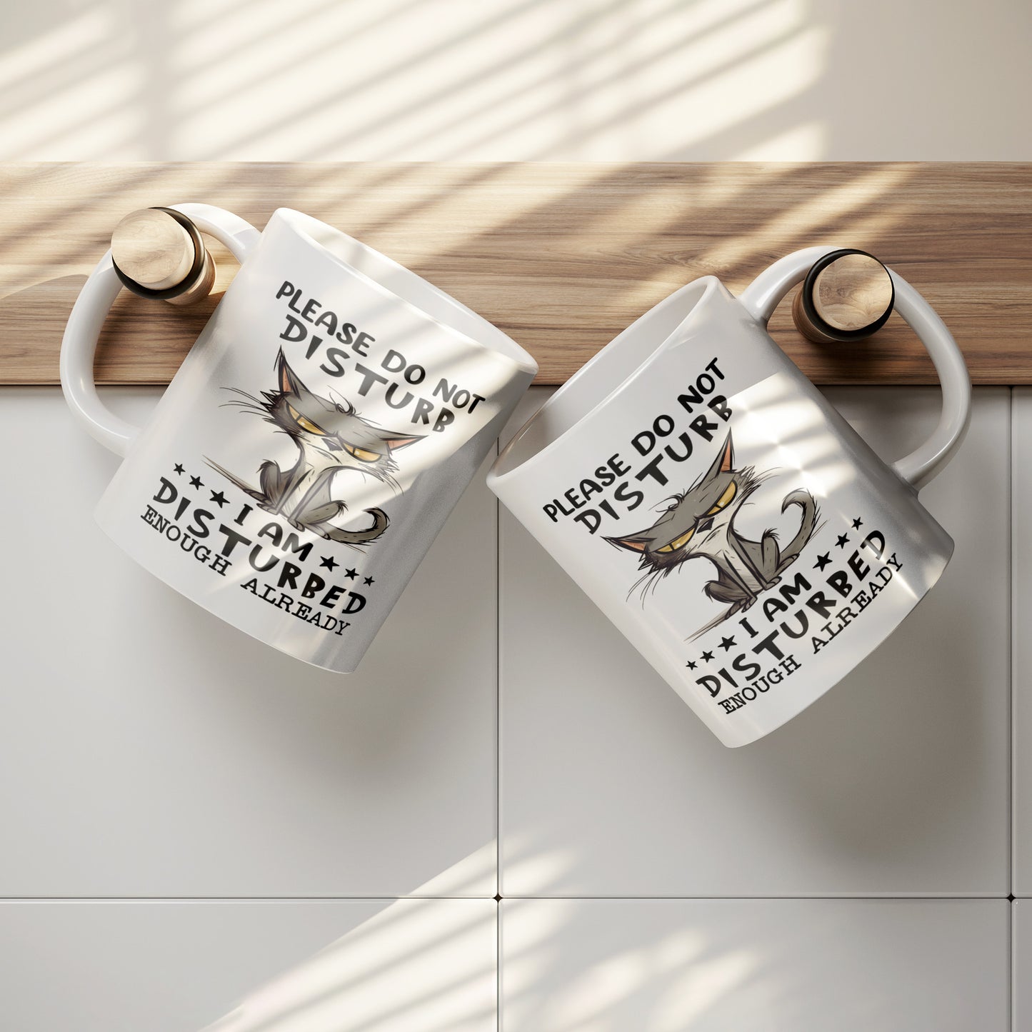 Do Not Disturb – I’m Already Disturbed! Funny Cat Mug - Kim’s Signature Beauty & Accessories    