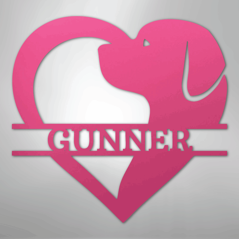 Dog Love Monogram - Steel Sign - Kim’s Signature Beauty & Accessories