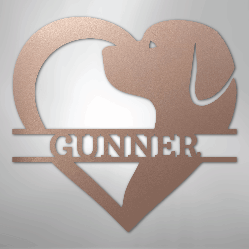 Dog Love Monogram - Steel Sign - Kim’s Signature Beauty & Accessories