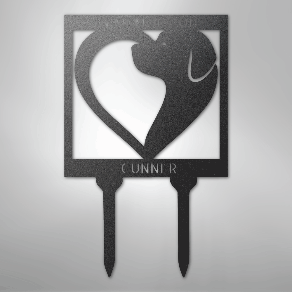 Dog Love Stake - Steel Sign - Kim’s Signature Beauty & Accessories