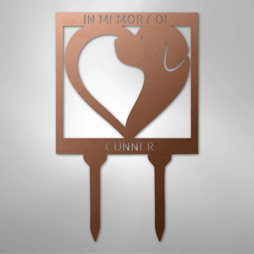 Dog Love Stake - Steel Sign - Kim’s Signature Beauty & Accessories