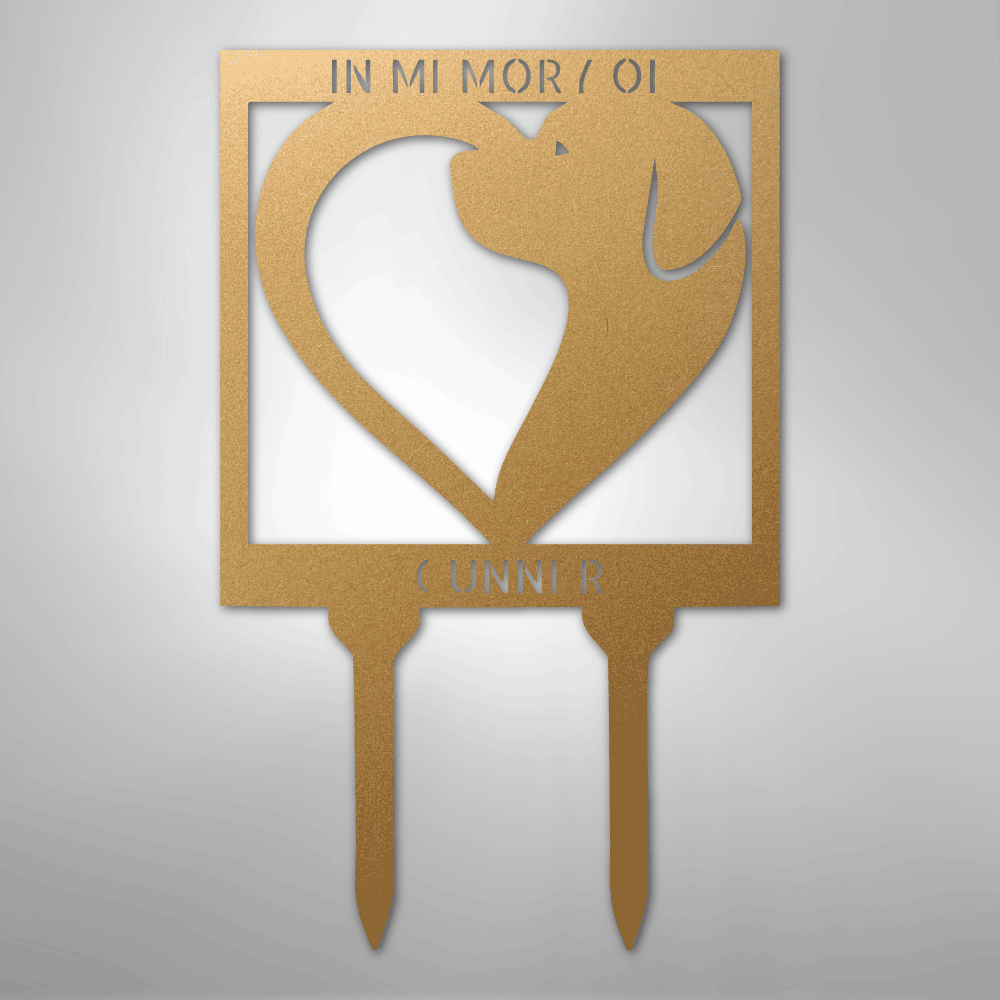 Dog Love Stake - Steel Sign - Kim’s Signature Beauty & Accessories