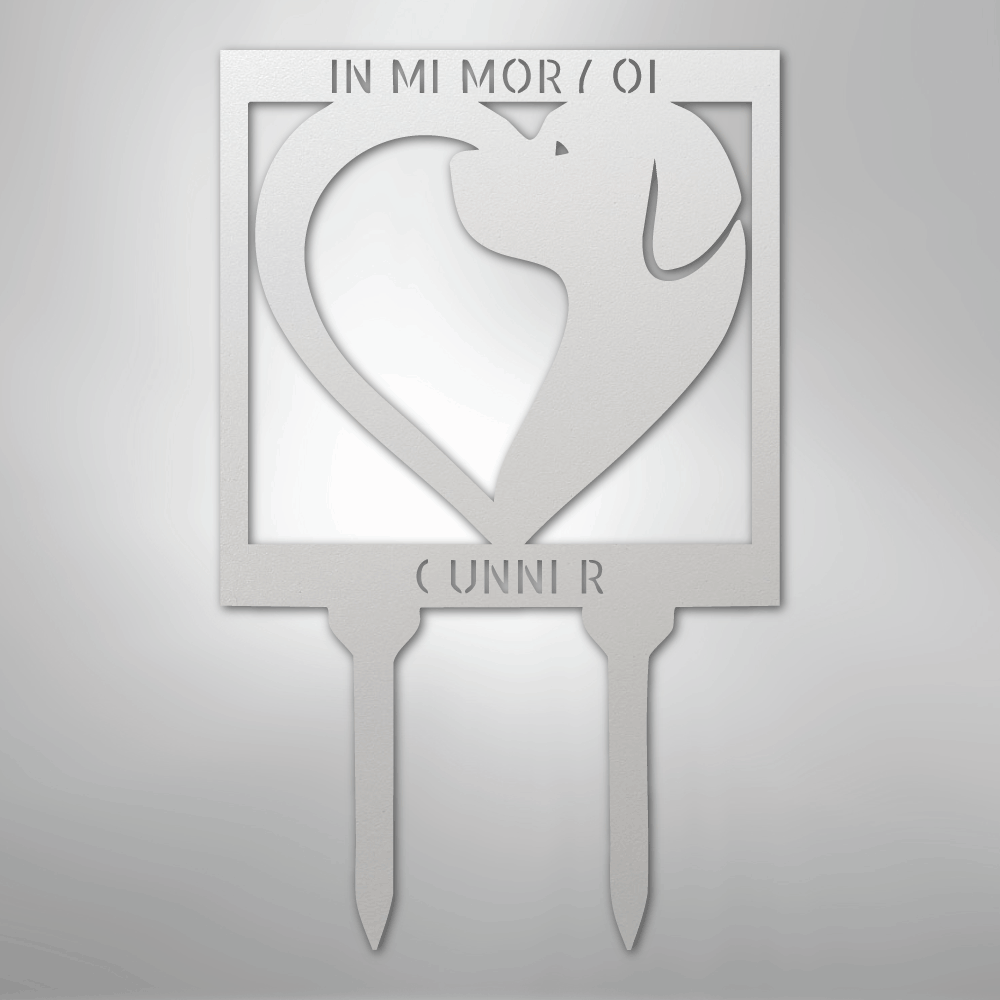 Dog Love Stake - Steel Sign - Kim’s Signature Beauty & Accessories