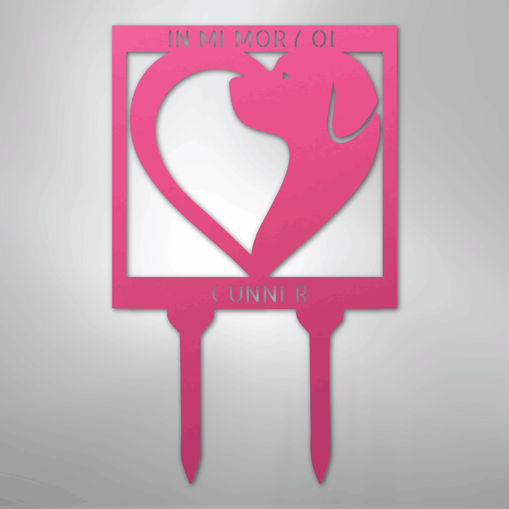 Dog Love Stake - Steel Sign - Kim’s Signature Beauty & Accessories