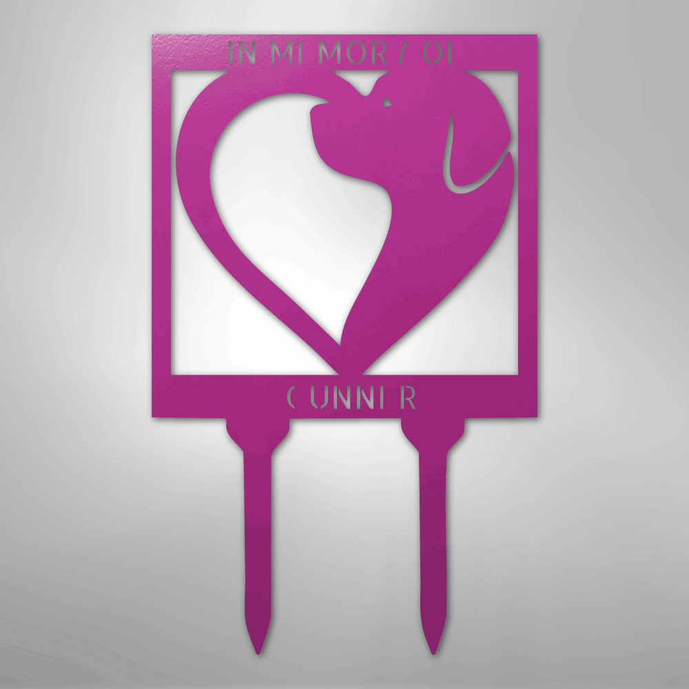 Dog Love Stake - Steel Sign - Kim’s Signature Beauty & Accessories