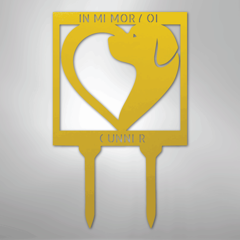 Dog Love Stake - Steel Sign - Kim’s Signature Beauty & Accessories