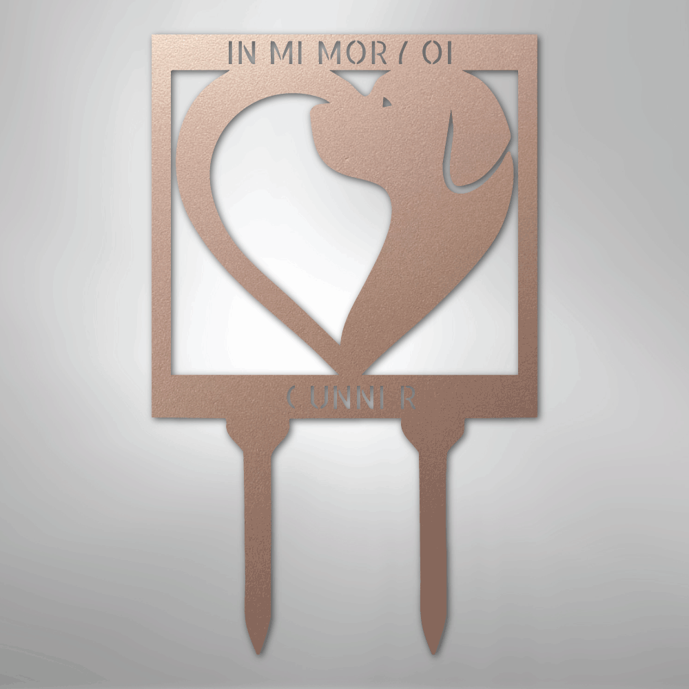 Dog Love Stake - Steel Sign - Kim’s Signature Beauty & Accessories