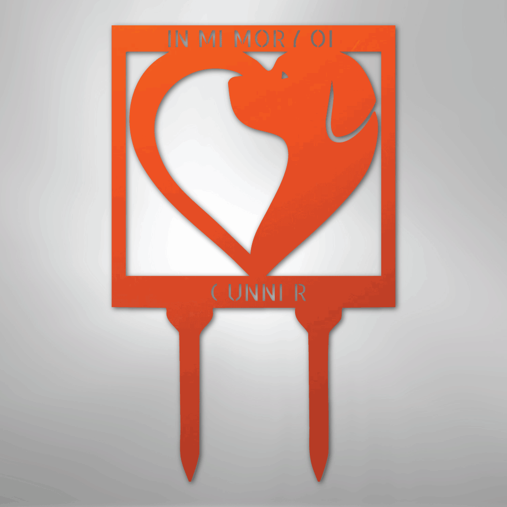 Dog Love Stake - Steel Sign - Kim’s Signature Beauty & Accessories