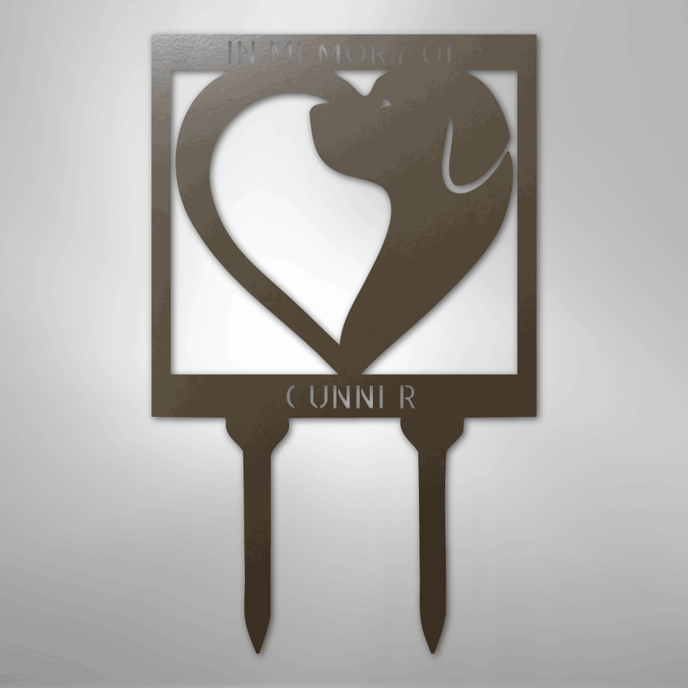 Dog Love Stake - Steel Sign - Kim’s Signature Beauty & Accessories