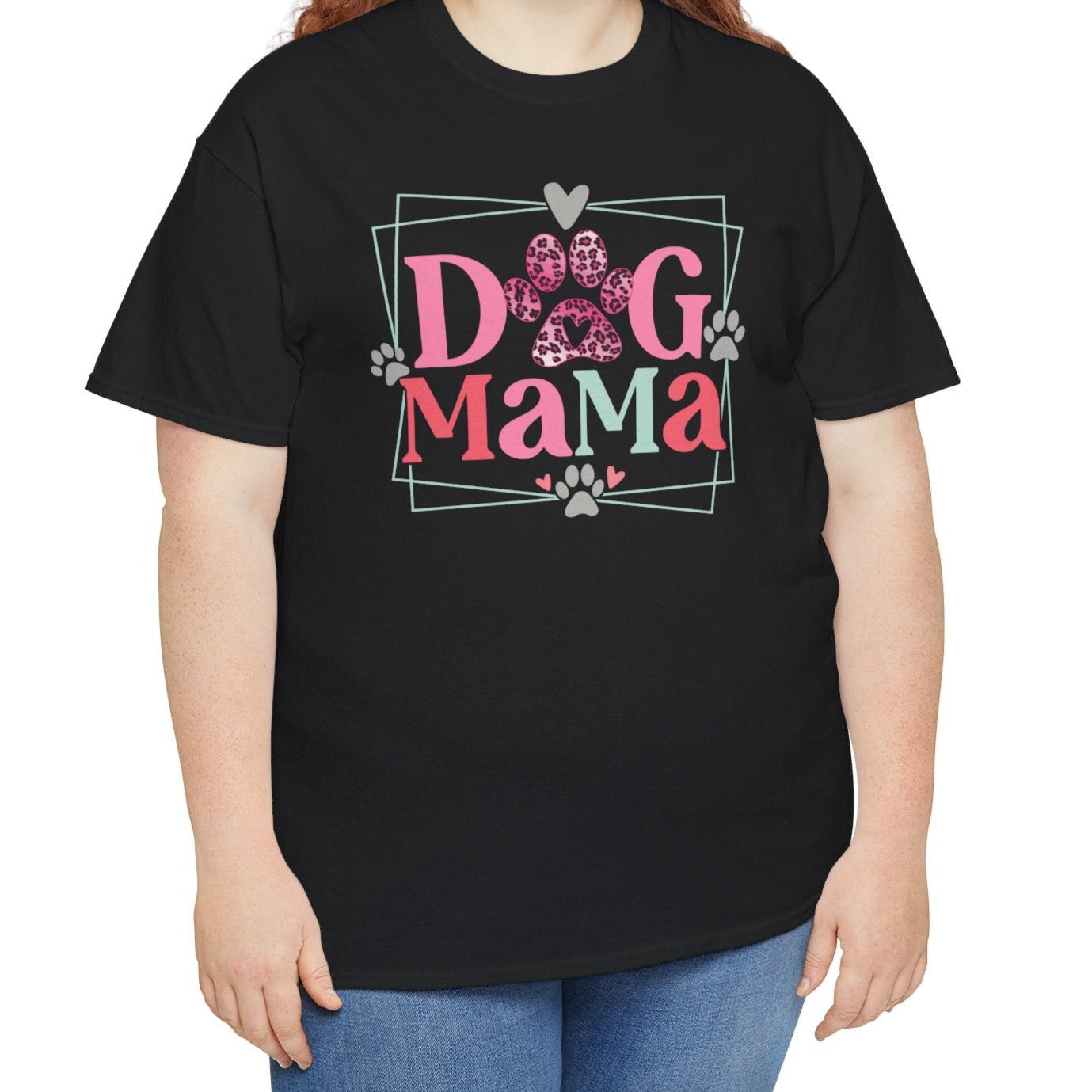 Dog Mama Leopard Print Paw T-Shirt - Kim’s Signature Beauty & Accessories    