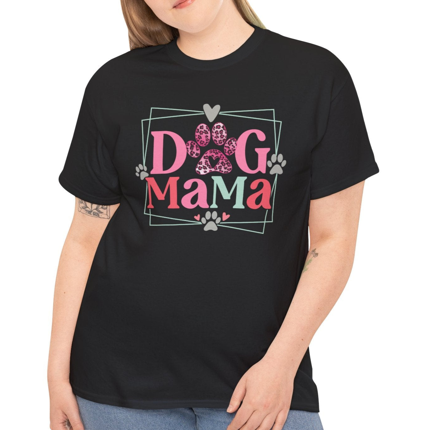 Dog Mama Leopard Print Paw T-Shirt - Kim’s Signature Beauty & Accessories    