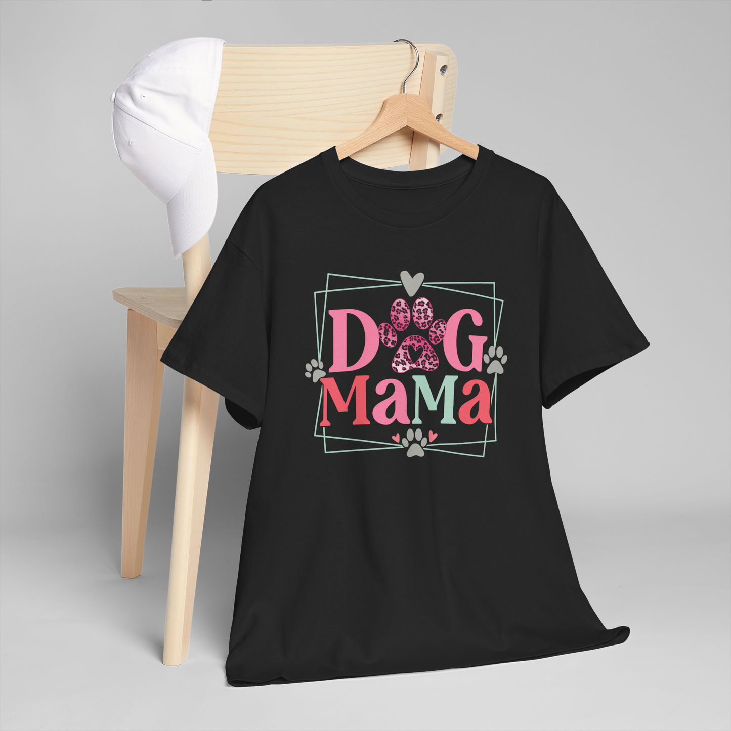 Dog Mama Leopard Print Paw T-Shirt - Kim’s Signature Beauty & Accessories    