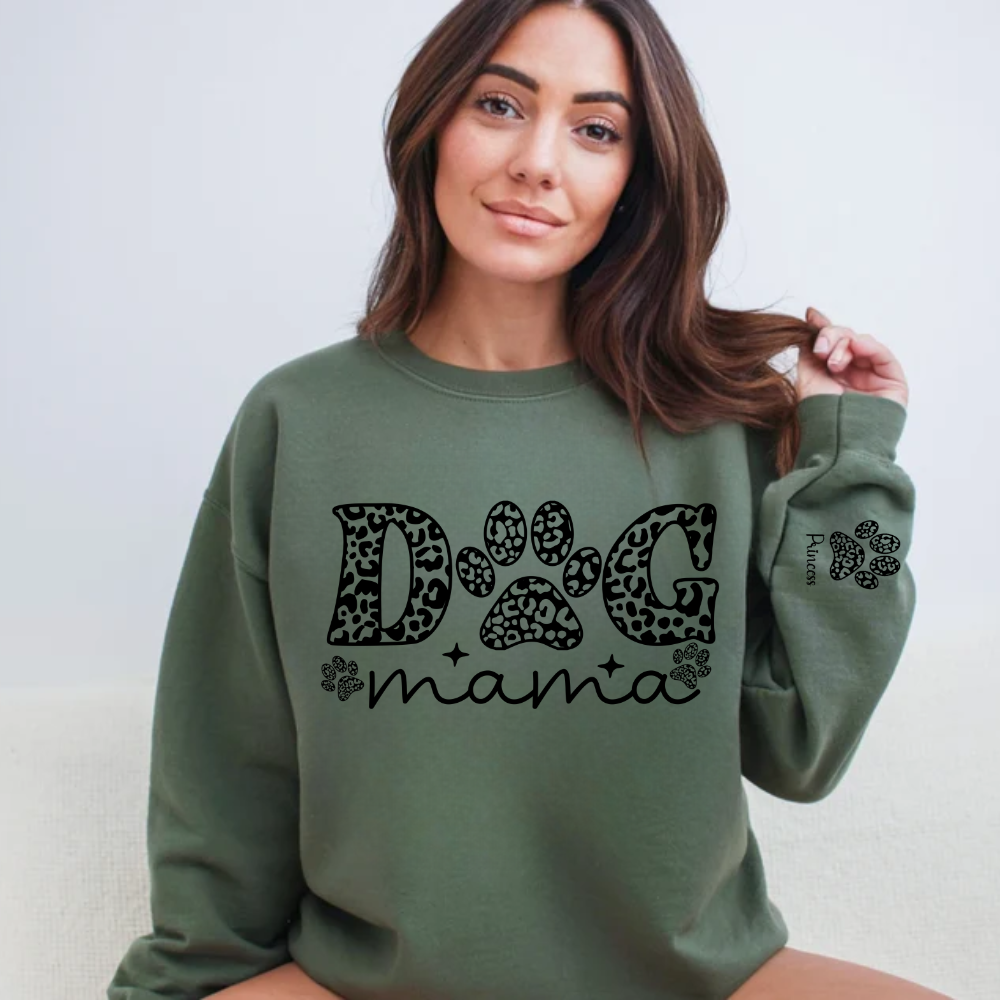 Dog Mama (Personalized Paws) Sweatshirt - Kim’s Signature Beauty & Accessories    