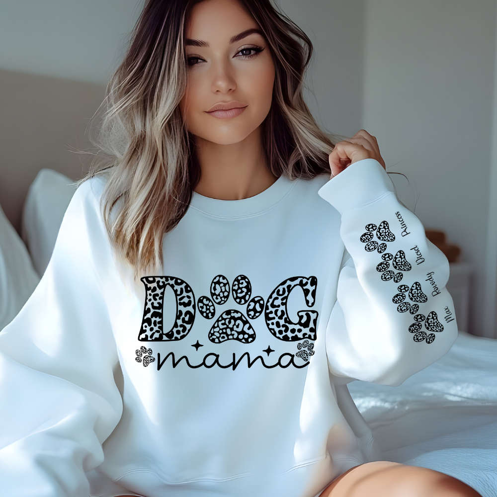 Dog Mama (Personalized Paws) Sweatshirt - Kim’s Signature Beauty & Accessories    
