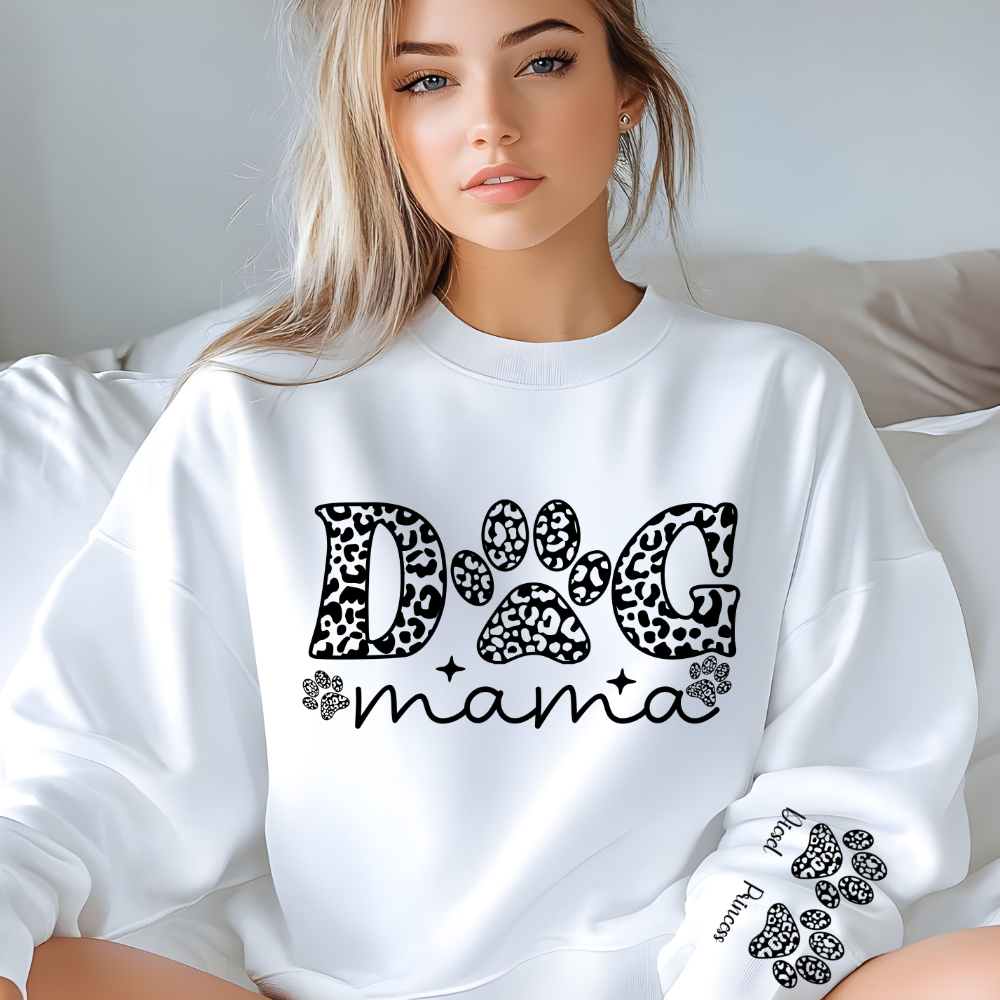 Dog Mama (Personalized Paws) Sweatshirt - Kim’s Signature Beauty & Accessories    