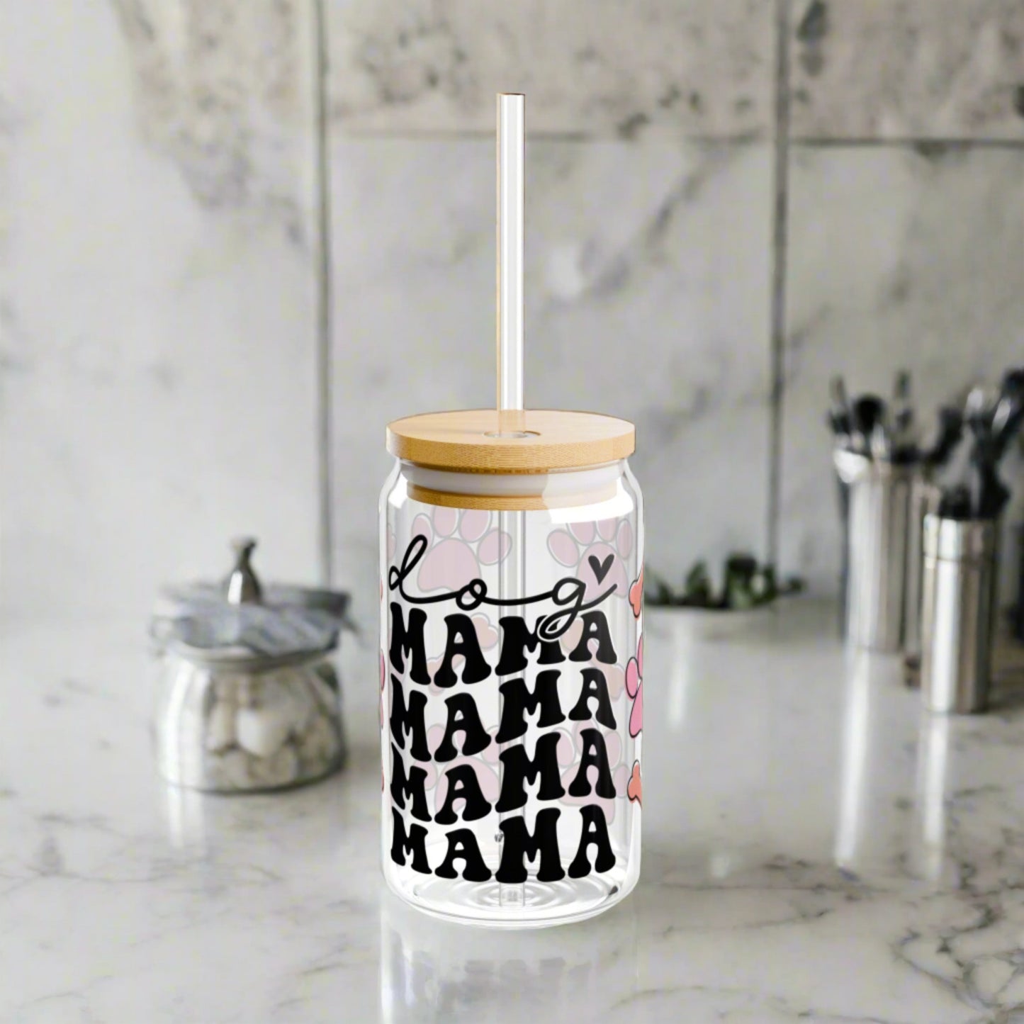 Dog Mama Sipper Glass - Kim’s Signature Beauty & Accessories    