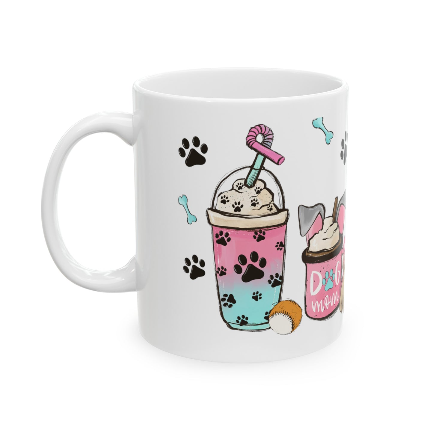 Dog Mom Colorful Coffee's 11oz Mug - Kim’s Signature Beauty & Accessories    