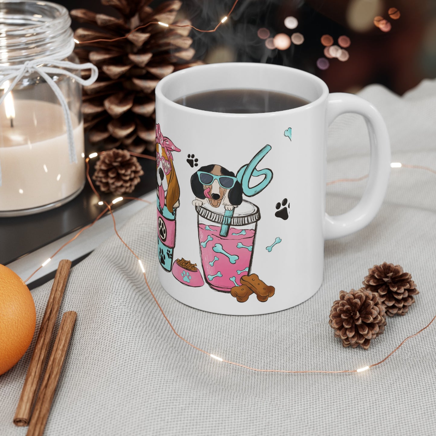 Dog Mom Colorful Coffee's 11oz Mug - Kim’s Signature Beauty & Accessories    