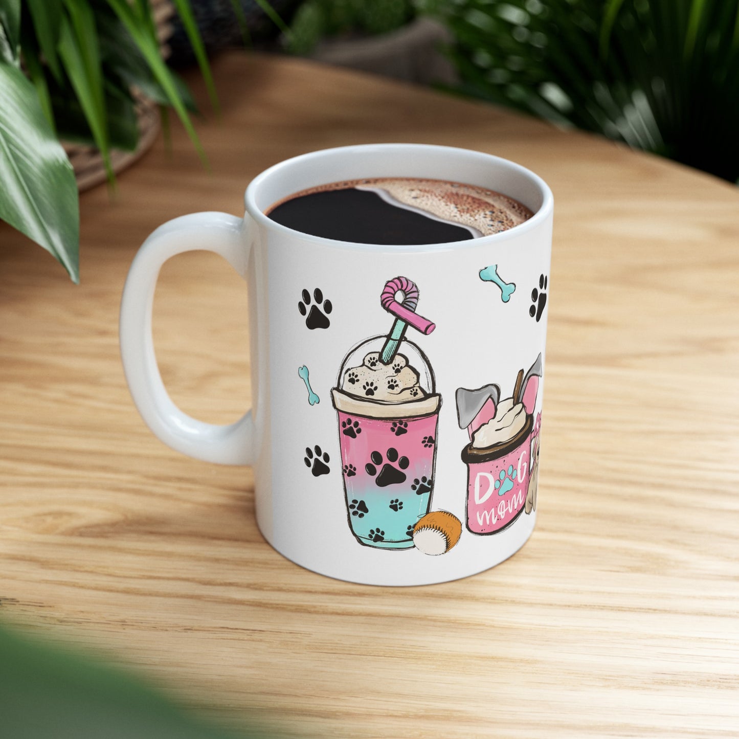 Dog Mom Colorful Coffee's 11oz Mug - Kim’s Signature Beauty & Accessories    