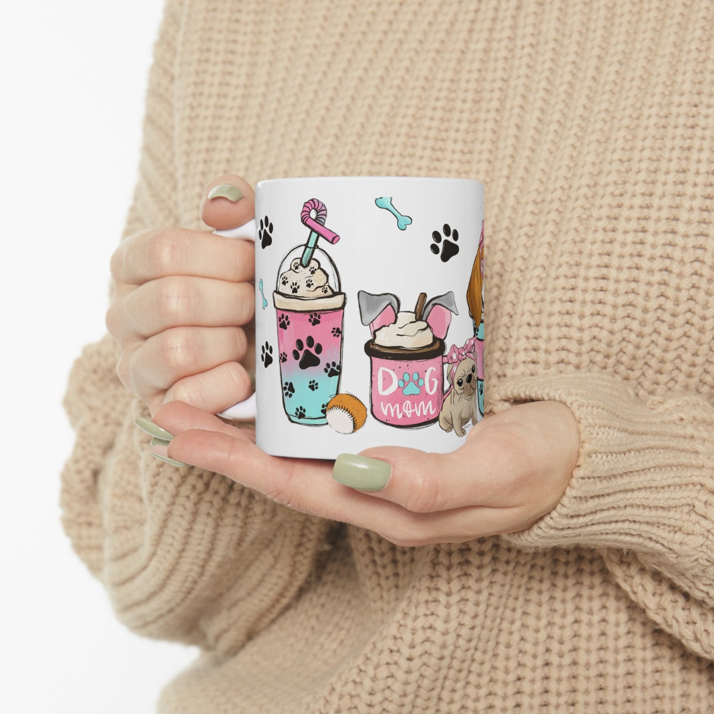 Dog Mom Colorful Coffee's 11oz Mug - Kim’s Signature Beauty & Accessories    