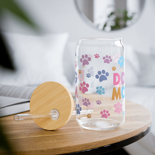 Dog Mom Colorful Pet Paws Sipper Glass - Kim’s Signature Beauty & Accessories    