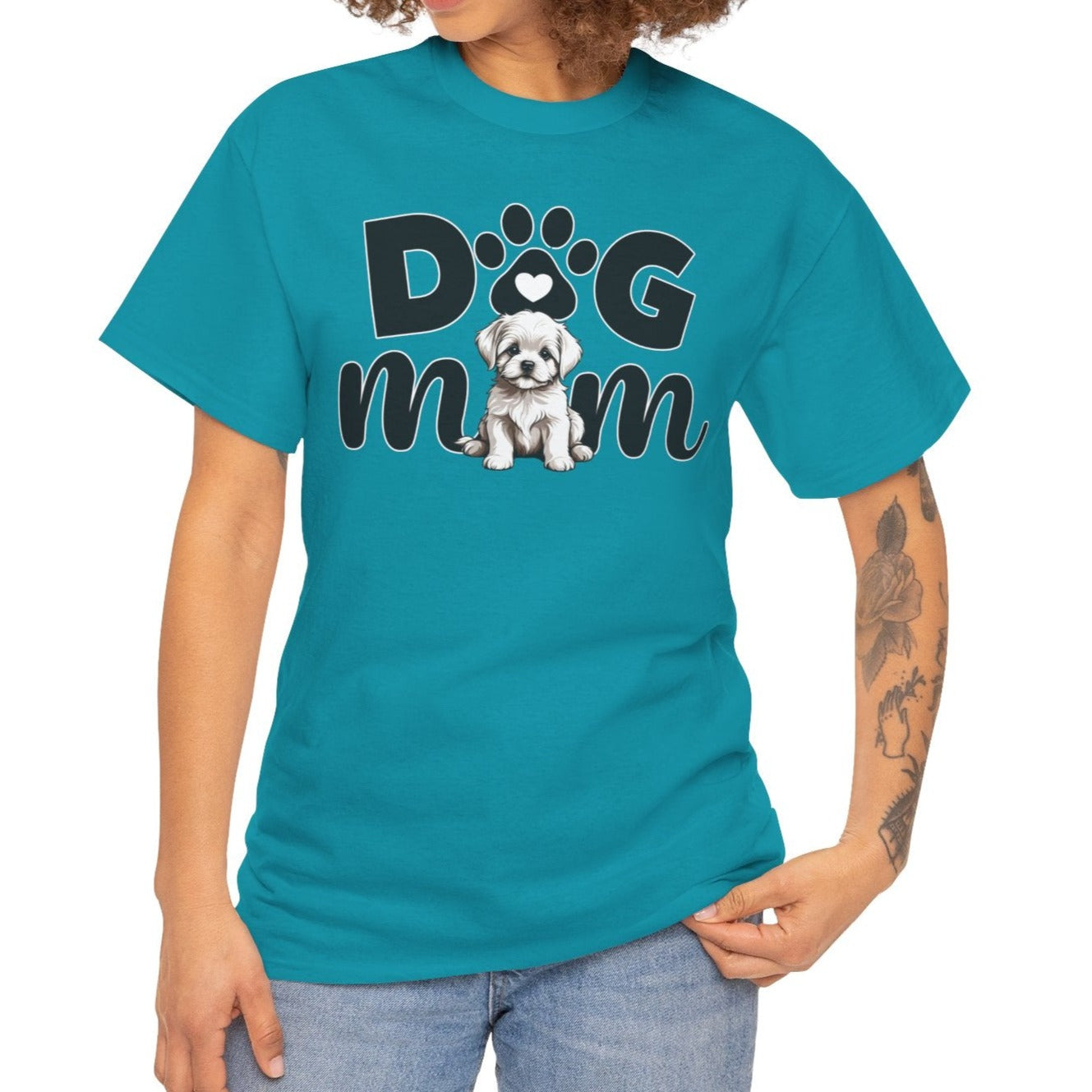 Dog Mom Cotton Tee - Kim’s Signature Beauty & Accessories    