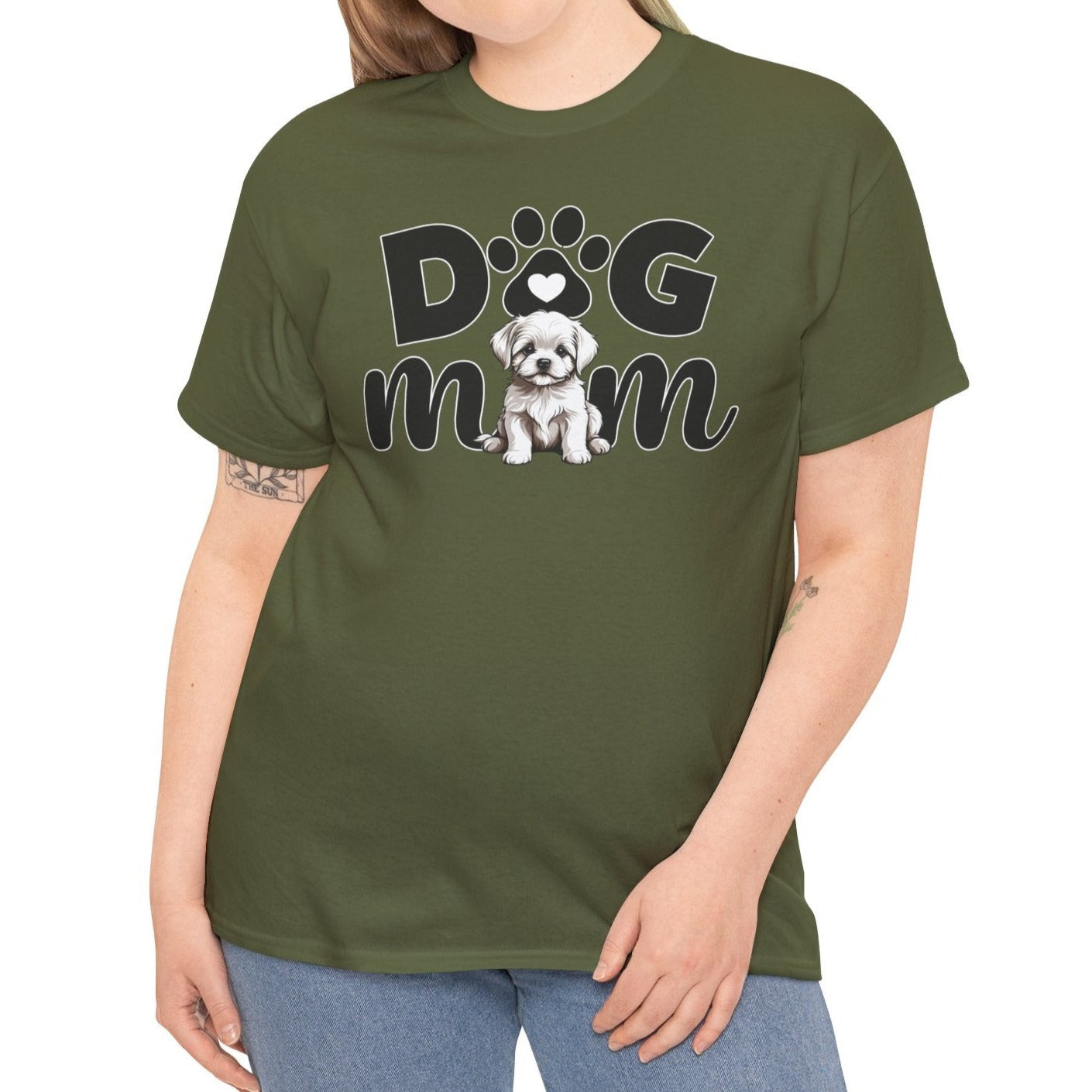 Dog Mom Cotton Tee - Kim’s Signature Beauty & Accessories    