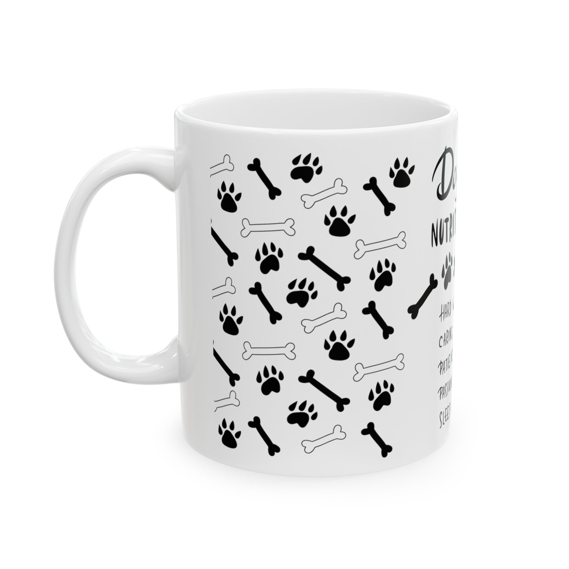 Dog Mom Nutrition Facts 11oz Mug - Kim’s Signature Beauty & Accessories    
