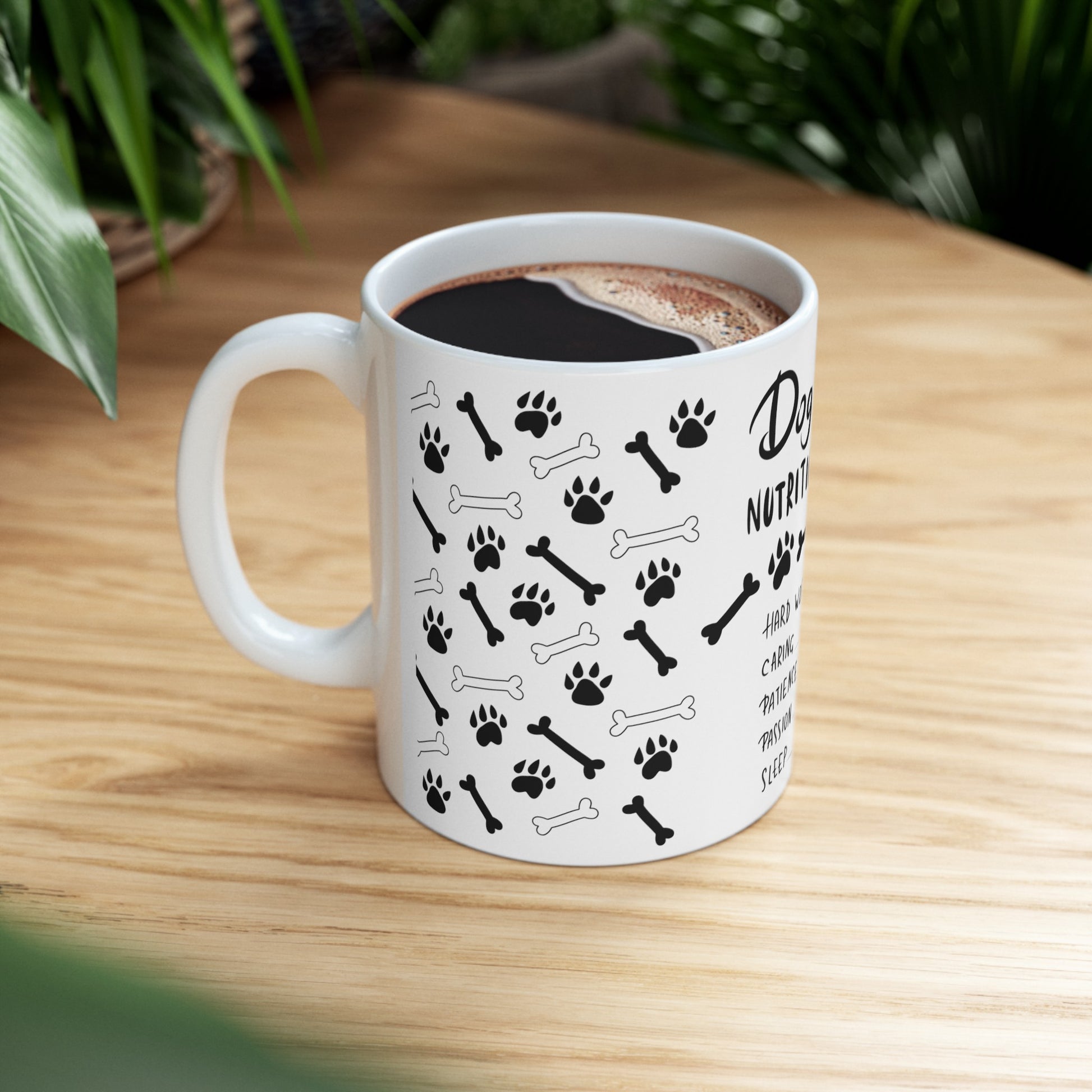 Dog Mom Nutrition Facts 11oz Mug - Kim’s Signature Beauty & Accessories    