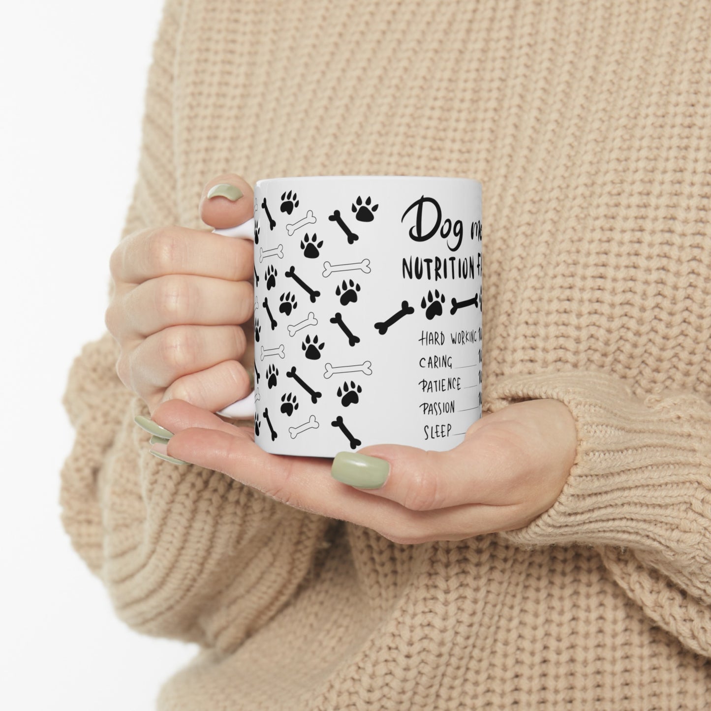 Dog Mom Nutrition Facts 11oz Mug - Kim’s Signature Beauty & Accessories    