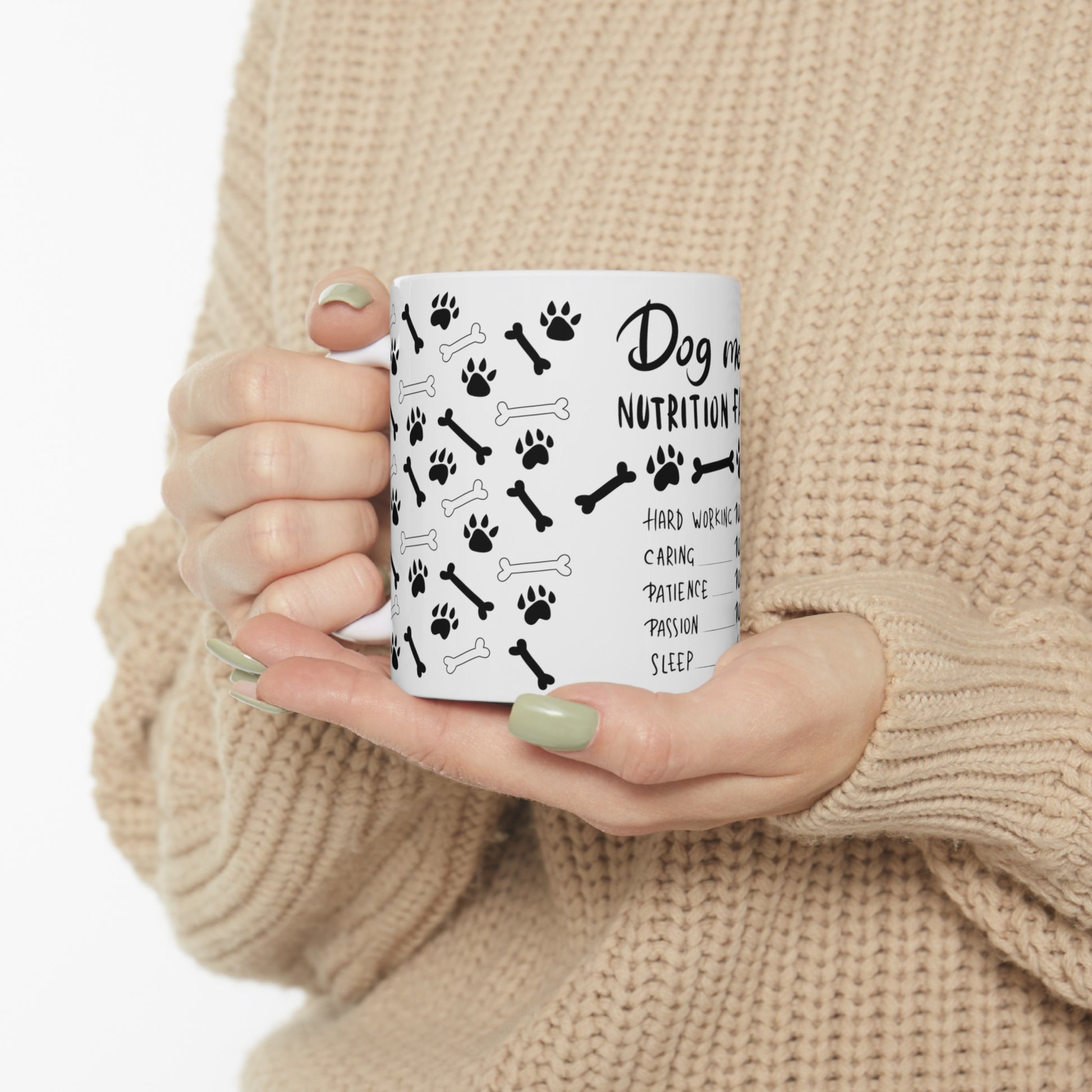 Dog Mom Nutrition Facts 11oz Mug - Kim’s Signature Beauty & Accessories    
