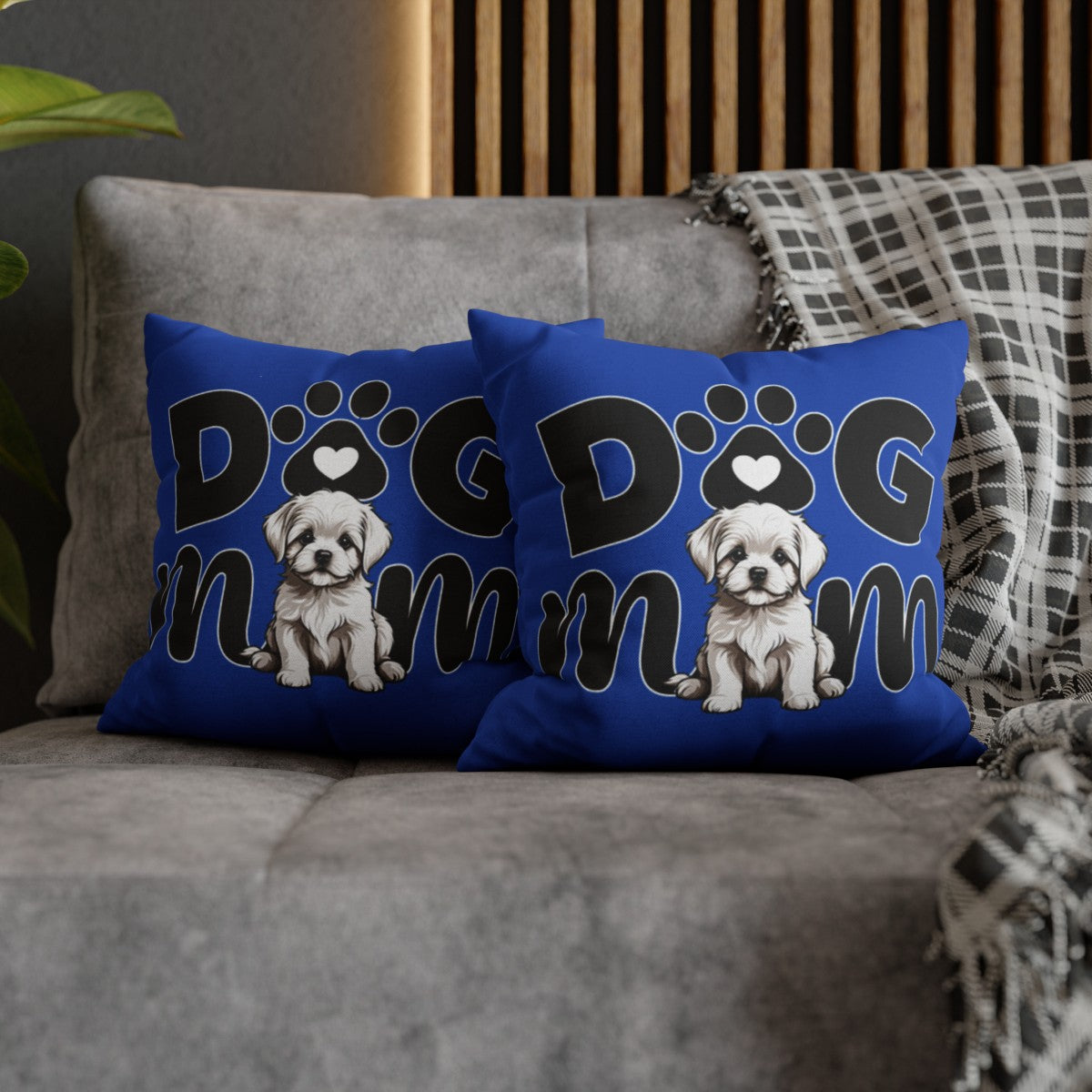 Dog Mom |Spun Polyester Square Pillowcase - Kim’s Signature Beauty & Accessories    
