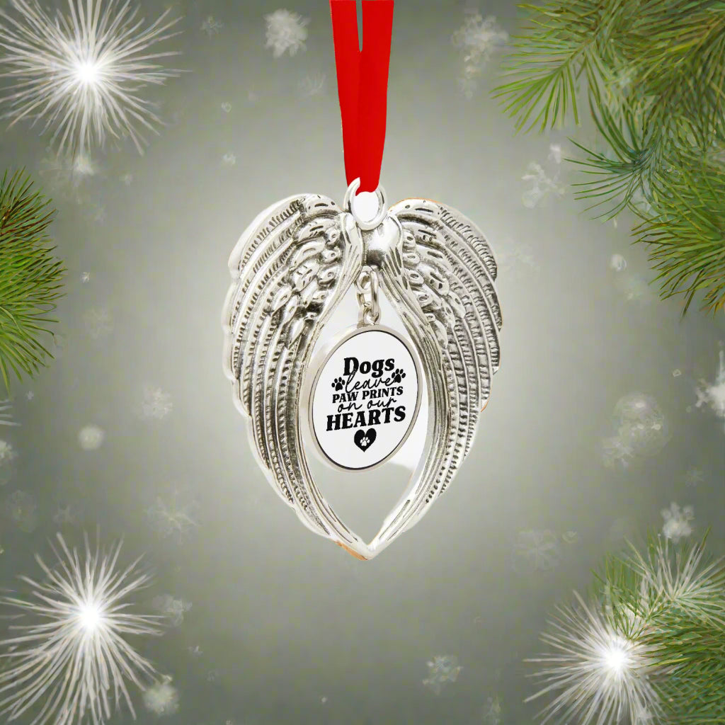 Dog Paw Prints | Wings Ornaments - Heart Shape - Kim’s Signature Beauty & Accessories    