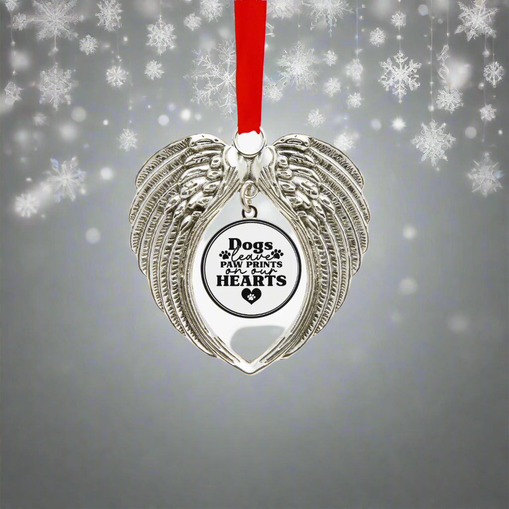 Dog Paw Prints | Wings Ornaments - Heart Shape - Kim’s Signature Beauty & Accessories    