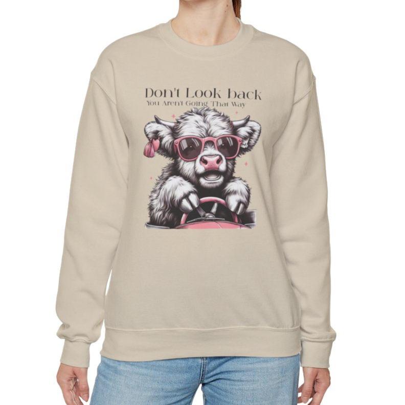 Don't Look Back Highland Cow Sweatshirt or Tee - Kim’s Signature Beauty & Accessories    