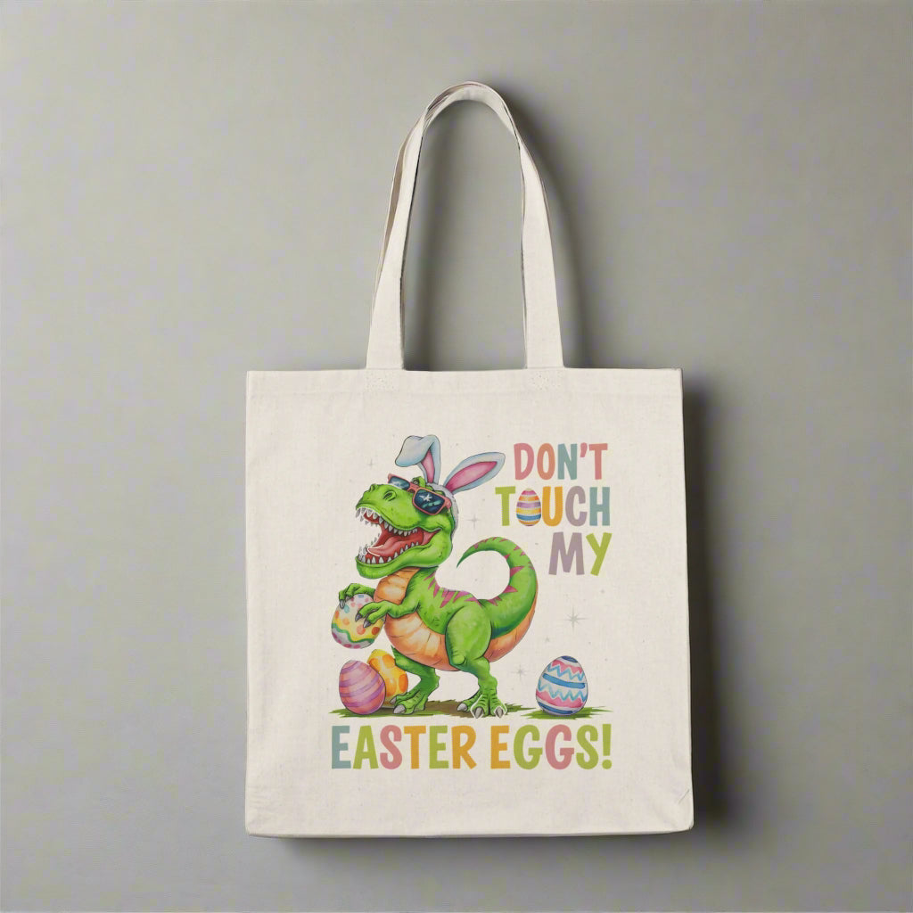 Don't Touch My Easter Eggs! Dino Tote Bag - Kim’s Signature Beauty & Accessories    