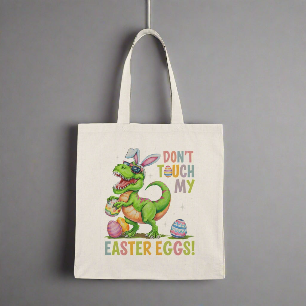 Don't Touch My Easter Eggs! Dino Tote Bag - Kim’s Signature Beauty & Accessories    