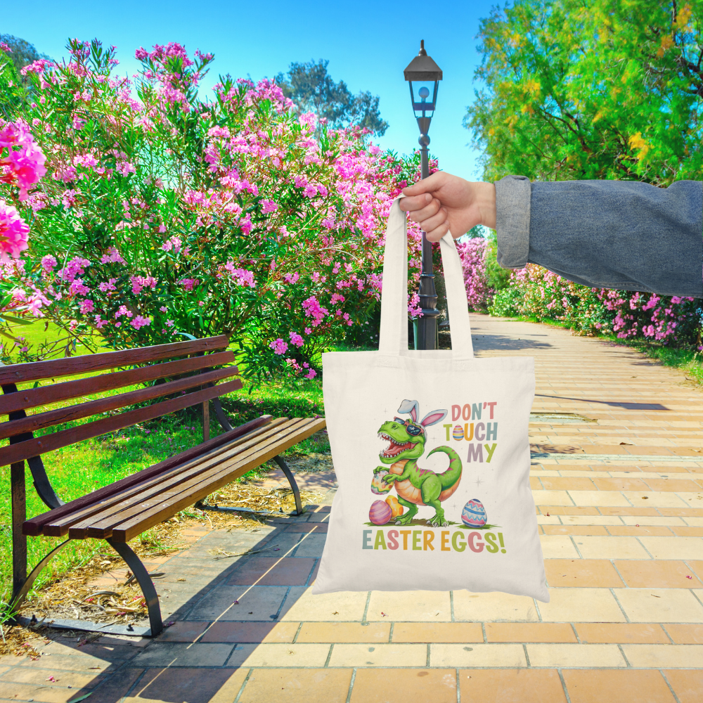Don't Touch My Easter Eggs! Dino Tote Bag - Kim’s Signature Beauty & Accessories    