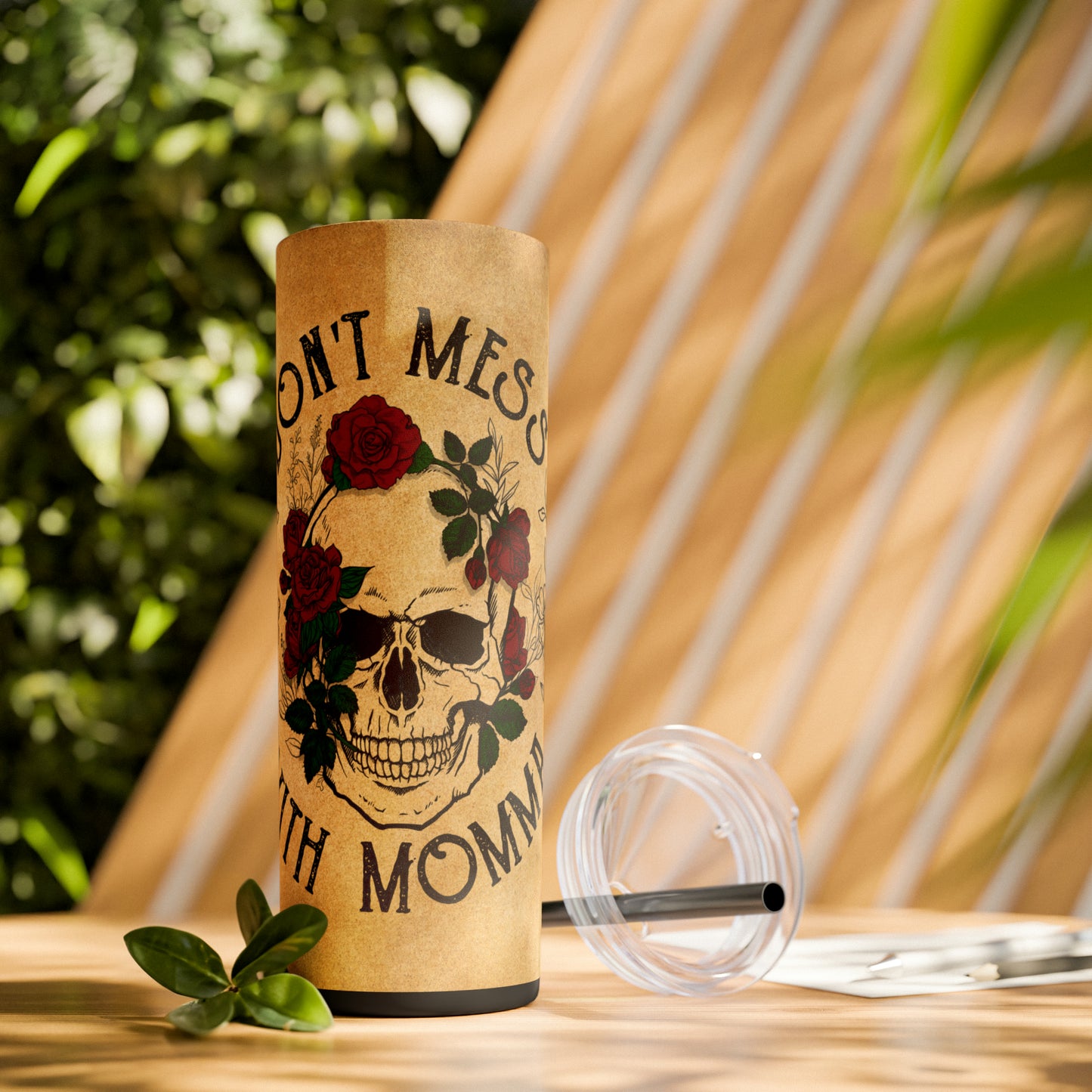 Dont Mess with Mama |Skinny Tumbler with Straw, 20oz - Kim’s Signature Beauty & Accessories    