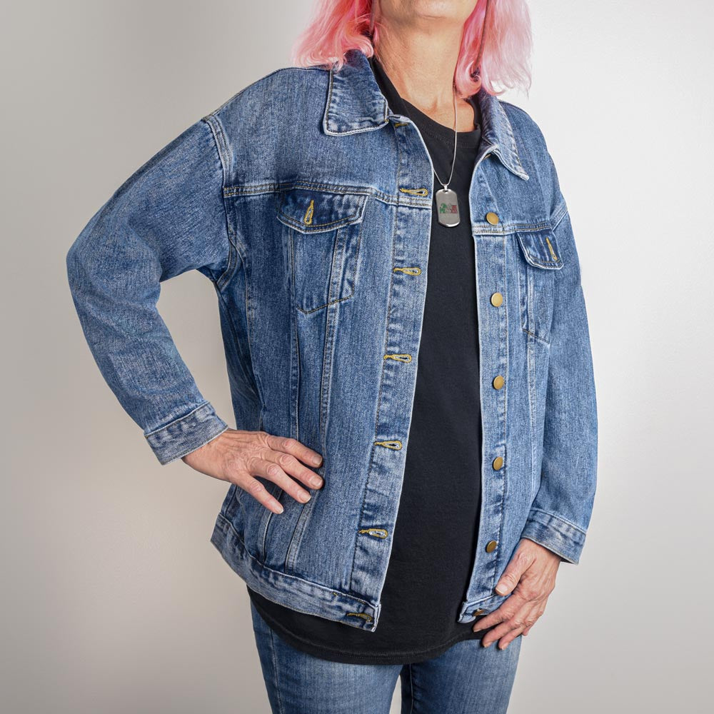 Dont talk to me Jean Jacket - Kim’s Signature Beauty & Accessories    