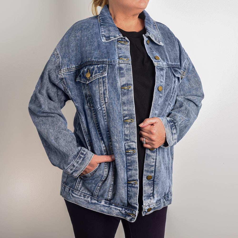 Dont talk to me Jean Jacket - Kim’s Signature Beauty & Accessories    